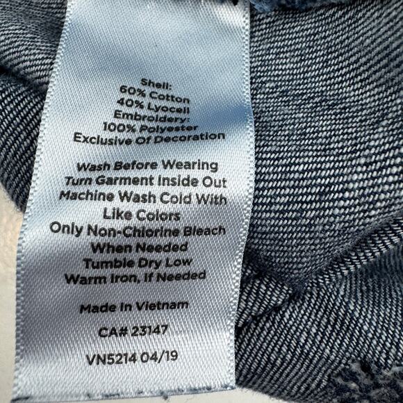 Talbots Embroidered Preppy Classy Soft Lyocell Cotton Blend Skirt Women's 16P - Picture 4 of 5